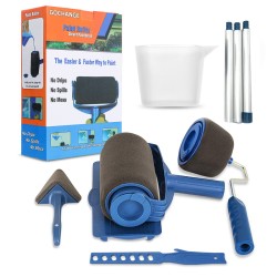 9 PCS Paint Roller Set Painting Tool Combination Wall Brush Kit Oil Color Painted 9 PCS Paint Roller Set Painting Tool Combination Wall Brush Kit Oil Color Painted