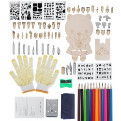 92pcs 60W Electric Adjustable Wood Burning Pen Soldering Iron Tips Pyrography Tool 92pcs 60W Electric Adjustable Wood Burning Pen Soldering Iron Tips Pyrography Tool