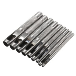 9Pcs 90mm Carbon Steel 9-Shaped Hole Punch Craft Leather DIY Tool 9Pcs 90mm Carbon Steel 9-Shaped Hole Punch Craft Leather DIY Tool