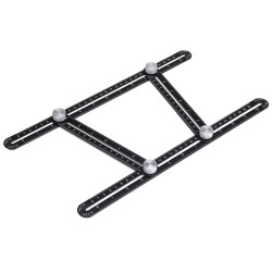 ABS Plastic Multifunctional Folding Ruler Movable Four-fold Ruler Template Tool Construction Angle Measure Tools ABS Plastic Multifunctional Folding Ruler Movable Four-fold Ruler Template Tool Construction Angle Measure Tools