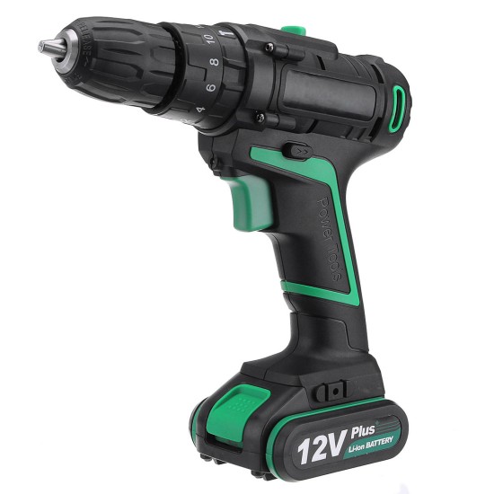 AC100-240V Electric Screwdriver Cordless Power Drill Tools Dual Speed/ Impact With Accessories