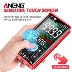621A 9999 Counts Auto Range Full-screen Touch Smart Digital Multimeter Rechargeable DC/AC Voltage Current Tester Meter 621A 9999 Counts Auto Range Full-screen Touch Smart Digital Multimeter Rechargeable DC/AC Voltage Current Tester Meter