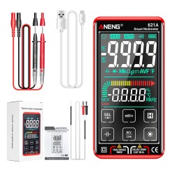 621A 9999 Counts Auto Range Full-screen Touch Smart Digital Multimeter Rechargeable DC/AC Voltage Current Tester Meter 621A 9999 Counts Auto Range Full-screen Touch Smart Digital Multimeter Rechargeable DC/AC Voltage Current Tester Meter
