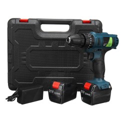Adjustable 21V Rechargeable Cordless Power Impact Drill Electric Screwdriver with 2 Li-ion Battery Adjustable 21V Rechargeable Cordless Power Impact Drill Electric Screwdriver with 2 Li-ion Battery