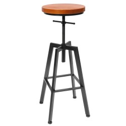 Adjustable Bar Chairs Wood Iron Counter Stool Retro Industrial Rotating Lift Bar Decorations Adjustable Bar Chairs Wood Iron Counter Stool Retro Industrial Rotating Lift Bar Decorations