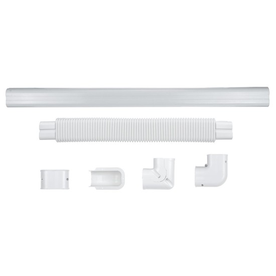 Air Conditioning PVC Decorative Tube Flat Bend Soft Hose Duct Slot Pipes System Pipes Fittings