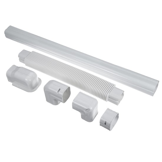 Air Conditioning PVC Decorative Tube Flat Bend Soft Hose Duct Slot Pipes System Pipes Fittings