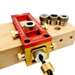 Aluminum Alloy 2 in 1 Screw Jig Adjustable Cross Dowel Drill Guide Woodworking Pocket Hole Jig for Bed Cabinet Screw Punch Locator Aluminum Alloy 2 in 1 Screw Jig Adjustable Cross Dowel Drill Guide Woodworking Pocket Hole Jig for Bed Cabinet Screw Punch Locator