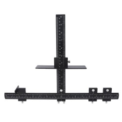 Aluminum Alloy Adjustable Punch Locator Cabinet Hardware Woodworking Drilling Template Drill Guide for Installing Handle on Door Drawer Aluminum Alloy Adjustable Punch Locator Cabinet Hardware Woodworking Drilling Template Drill Guide for Installing Handle on Door Drawer