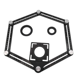 Aluminum Alloy Multi Angle Tool Six Folding Universal Ruler Tile Hole Measure Tool Aluminum Alloy Multi Angle Tool Six Folding Universal Ruler Tile Hole Measure Tool