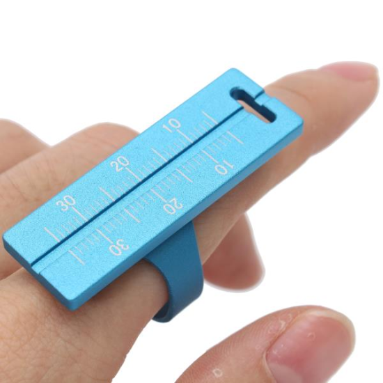 Aluminum Alloy Plamer Finger Ruler Measurement Tool Ring Ruler Measuring Instrument