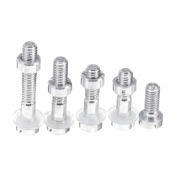 Aluminum Screw For Turntable Headshell Cartridge Mounting Pure Silver Part Aluminum Screw For Turntable Headshell Cartridge Mounting Pure Silver Part