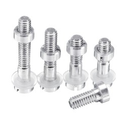 Aluminum Screw For Turntable Headshell Cartridge Mounting Pure Silver Part Aluminum Screw For Turntable Headshell Cartridge Mounting Pure Silver Part