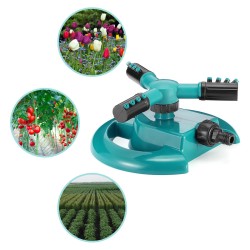 Automatic Garden Lawn Water Sprinkler 360 Degree 3-Arm Rotating Sprinkler System Automatic Garden Lawn Water Sprinkler 360 Degree 3-Arm Rotating Sprinkler System
