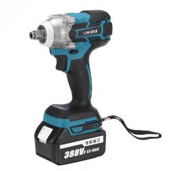 388VF 520N.m Electric Brushless Impact Wrench Rechargeable Woodworking Maintenance Tool with 1pc/2pcs Battery EU/US Plug 388VF 520N.m Electric Brushless Impact Wrench Rechargeable Woodworking Maintenance Tool with 1pc/2pcs Battery EU/US Plug