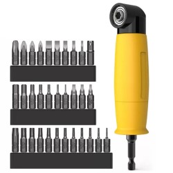 1/4inch 6.35mm Interface 90 Degree Electric Corner Screwdriver Bit with 10Pcs/32Pcs 25mm Bits 1/4inch 6.35mm Interface 90 Degree Electric Corner Screwdriver Bit with 10Pcs/32Pcs 25mm Bits