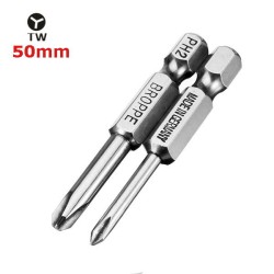 2Pcs 50mm Magnetic Y Shaped Screwdriver Bits 1/4 Inch Hex Shank 2Pcs 50mm Magnetic Y Shaped Screwdriver Bits 1/4 Inch Hex Shank
