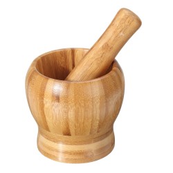 Bamboo Mortar and Pestle Garlic Presser Masher Hand Grinder Crusher for Home Spice Pepper Grinder Masher Mortar Kitchen Supplies Bamboo Mortar and Pestle Garlic Presser Masher Hand Grinder Crusher for Home Spice Pepper Grinder Masher Mortar Kitchen Supplies