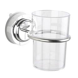Bathroom Suction Wall Mounted Single Stainless Toothbrush Tumbler Holder with Cup Bathroom Suction Wall Mounted Single Stainless Toothbrush Tumbler Holder with Cup