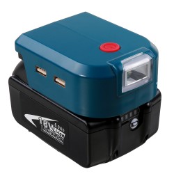Battery Adapter Light for Makita/Black & Decker/Milwaukee/Bosch 14V/18V Lithium Battery ADP05 LED Light USB Adapter Portable Battery Battery Adapter Light for Makita/Black & Decker/Milwaukee/Bosch 14V/18V Lithium Battery ADP05 LED Light USB Adapter Portable Battery