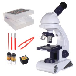 Biological Microscope Kit Children School Educational Toys Kids Gift 80x - 450x Biological Microscope Kit Children School Educational Toys Kids Gift 80x - 450x