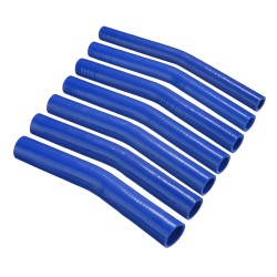 Blue 15 Degree Silicone Tube 150mm Length Silicone Vacuum Hose Tubing Turbo Coolant Tube Blue 15 Degree Silicone Tube 150mm Length Silicone Vacuum Hose Tubing Turbo Coolant Tube