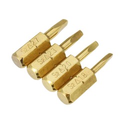 4pcs 25mm 1.8-2.7mm Triangle Shaped Screwdriver Bits 1/4 Inch Hex Shank Electroplating Bronze 4pcs 25mm 1.8-2.7mm Triangle Shaped Screwdriver Bits 1/4 Inch Hex Shank Electroplating Bronze