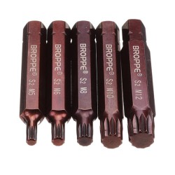 5pcs M5-M12 75mm Magnetic Star Screwdriver Bit S2 Steel 10mm Hex Shank 5pcs M5-M12 75mm Magnetic Star Screwdriver Bit S2 Steel 10mm Hex Shank
