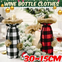 Christmas Sweater Wine Bottle Clothes Collar & Button Coat Design Decorative Bottle Sleeve Sweater For Christmas Gifts Xmas Party Decorations Christmas Sweater Wine Bottle Clothes Collar & Button Coat Design Decorative Bottle Sleeve Sweater For Christmas Gifts Xmas Party Decorations
