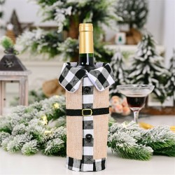 Christmas Sweater Wine Bottle Clothes Collar & Button Coat Design Decorative Bottle Sleeve Sweater For Christmas Gifts Xmas Party Decorations Christmas Sweater Wine Bottle Clothes Collar & Button Coat Design Decorative Bottle Sleeve Sweater For Christmas Gifts Xmas Party Decorations