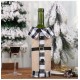 Christmas Sweater Wine Bottle Clothes Collar & Button Coat Design Decorative Bottle Sleeve Sweater For Christmas Gifts Xmas Party Decorations