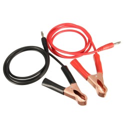 2Pcs 15A Banana Plug to 80mm Car Battery Clip Clamp Power Alligator Clips Cable 2Pcs 15A Banana Plug to 80mm Car Battery Clip Clamp Power Alligator Clips Cable