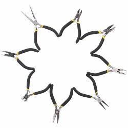 8Pcs Round Beading Nose Pliers Wire Side Cutters Pliers Tools Set 8Pcs Round Beading Nose Pliers Wire Side Cutters Pliers Tools Set