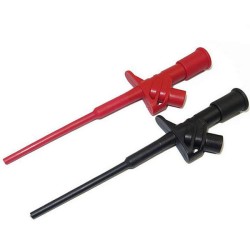 P5004 2Pcs Professional Insulated Quick Test Hook Clip High Voltage Flexible Testing Probe 4mm P5004 2Pcs Professional Insulated Quick Test Hook Clip High Voltage Flexible Testing Probe 4mm