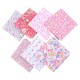 DIY 7PCS Quilting Bundle Patchwork Cotton Fabric Handmade Sewing Crafts Floral