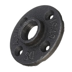 DN 15/20/25 Black Flange Iron Pipe Floor Fitting Plumbing Threaded Four Holes Flange DN 15/20/25 Black Flange Iron Pipe Floor Fitting Plumbing Threaded Four Holes Flange