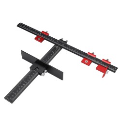 Aluminum Alloy Cabinet Hardware Jig Fixture 4MM+5MM Punching Locator Woodworking Drill Positioning Guide T-ruler Aluminum Alloy Cabinet Hardware Jig Fixture 4MM+5MM Punching Locator Woodworking Drill Positioning Guide T-ruler