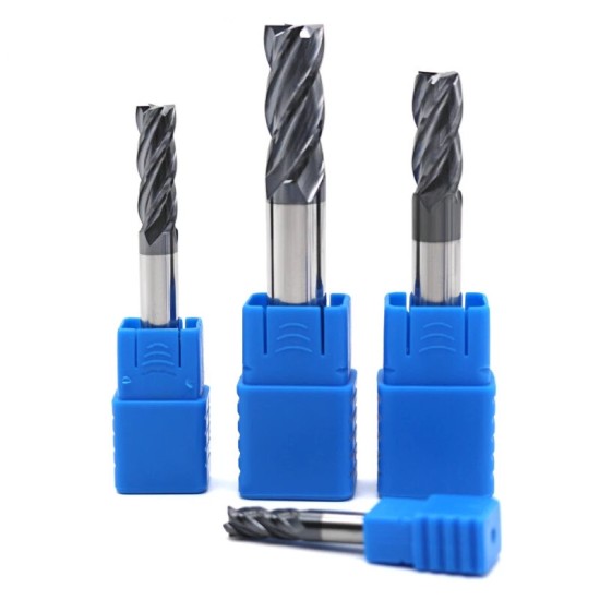 1-20mm 4 Flute Milling Cutter Tungsten Steel HRC50 End Mill Milling Machine Tools for Steel