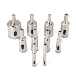 10pcs Diamond Drill Bit Set 6mm to 30mm Diamond Tools Hole Saw Cutter for Glass 10pcs Diamond Drill Bit Set 6mm to 30mm Diamond Tools Hole Saw Cutter for Glass