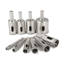 10pcs Diamond Drill Bit Set 6mm to 30mm Diamond Tools Hole Saw Cutter for Glass 10pcs Diamond Drill Bit Set 6mm to 30mm Diamond Tools Hole Saw Cutter for Glass