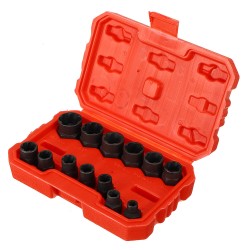 13pcs Impact Damaged Bolt Nut Screw Remover Extractor Socket Tool Kit Removal Set Bolt Nut Screw Removal Socket Wrench 13pcs Impact Damaged Bolt Nut Screw Remover Extractor Socket Tool Kit Removal Set Bolt Nut Screw Removal Socket Wrench