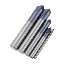 2 Flutes 90 Degree 2-12mm Carbide Chamfering Cutter End Mill HRC45 Milling Cutter