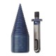 32/42mm Nano Blue Coated HSS Round/Square/Hex Shank Firewood Drill Bit Splitter Wood Split Cone Drill Bit For Tree Cutting