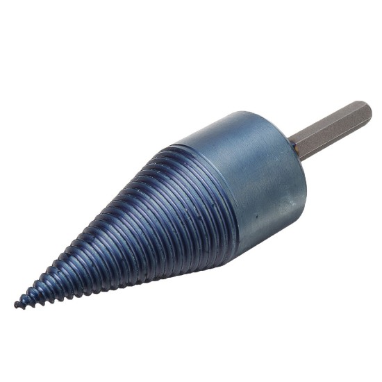 32/42mm Nano Blue Coated HSS Round/Square/Hex Shank Firewood Drill Bit Splitter Wood Split Cone Drill Bit For Tree Cutting