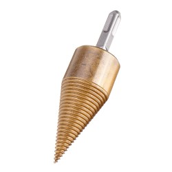32/42mm Titanium Coated HSS Round/Square/Hexagonal Shank Firewood Drill Bit Splitter Wood Split Cone Drill Bit For Tree Cutting 32/42mm Titanium Coated HSS Round/Square/Hexagonal Shank Firewood Drill Bit Splitter Wood Split Cone Drill Bit For Tree Cutting