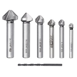 7pcs 5-10mm Countersunk Drill Bit Countersink Metal Woodworking Tool 7pcs 5-10mm Countersunk Drill Bit Countersink Metal Woodworking Tool