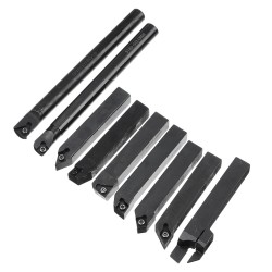 9pcs 16mm Shank Lathe Boring Bar Turning Tool Holder Set with Carbide Inserts 9pcs 16mm Shank Lathe Boring Bar Turning Tool Holder Set with Carbide Inserts
