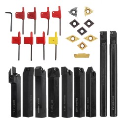 9pcs 16mm Shank Lathe Boring Bar Turning Tool Holder Set with Carbide Inserts 9pcs 16mm Shank Lathe Boring Bar Turning Tool Holder Set with Carbide Inserts
