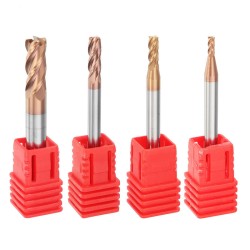 HRC58 Round Nose 4 Flutes End Mill Cutter 2R0.2-6R0.5 AlTiN Coating CNC End Mill Cutter HRC58 Round Nose 4 Flutes End Mill Cutter 2R0.2-6R0.5 AlTiN Coating CNC End Mill Cutter
