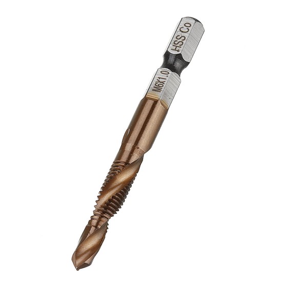 HSS Co M35 Cobalt Combination Drill Tap Bit M3-M10 Deburr Countersink Drill Bit